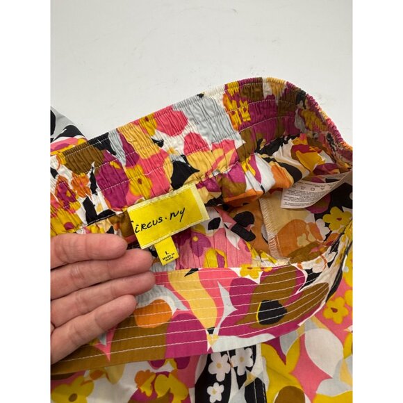 Circus NY Women’s Floral High-Waisted Pleated Shorts, Multi, Sz. L - Picture 7 of 10